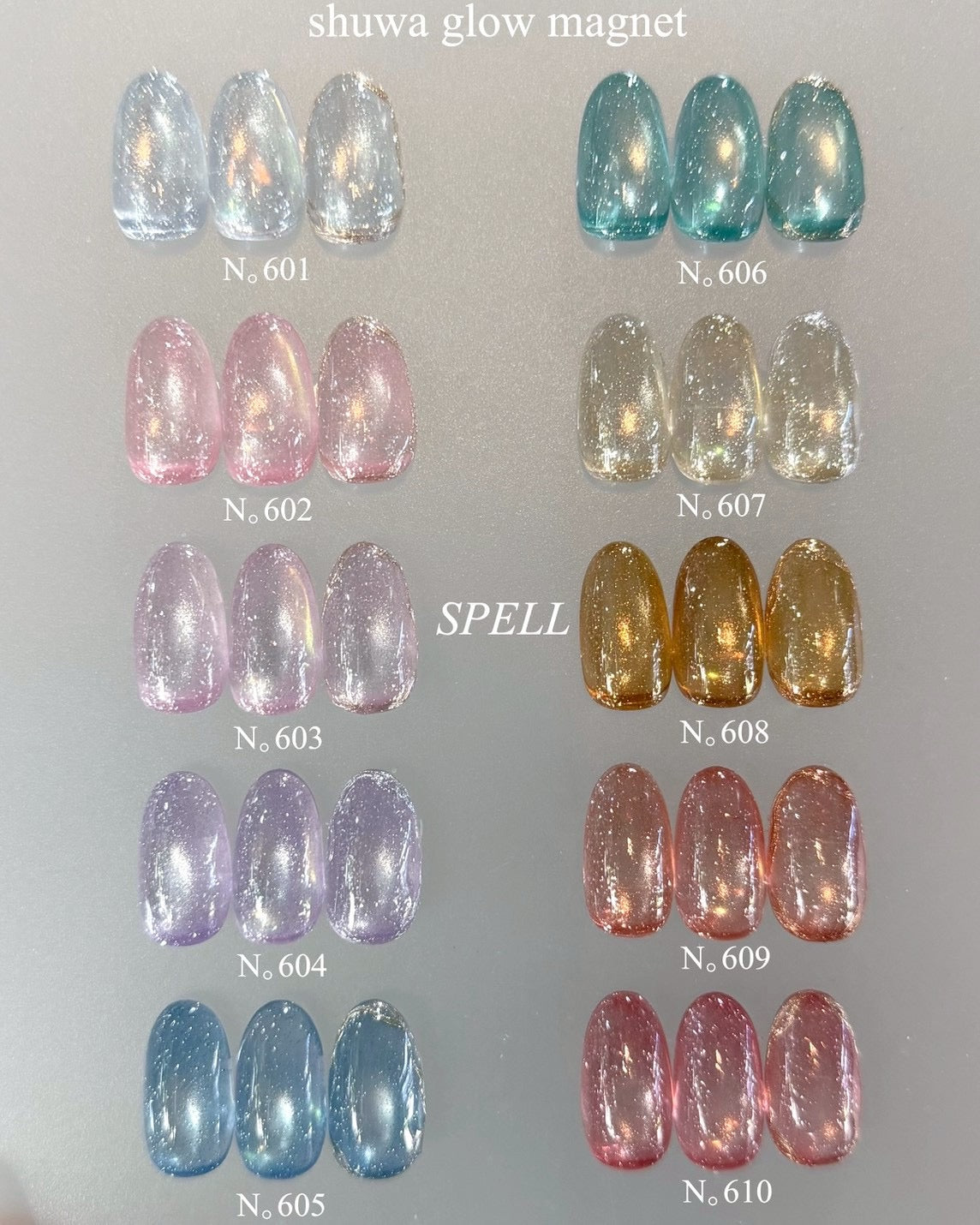 【SPELL】shuwa glow magnet 601~610 (10color)