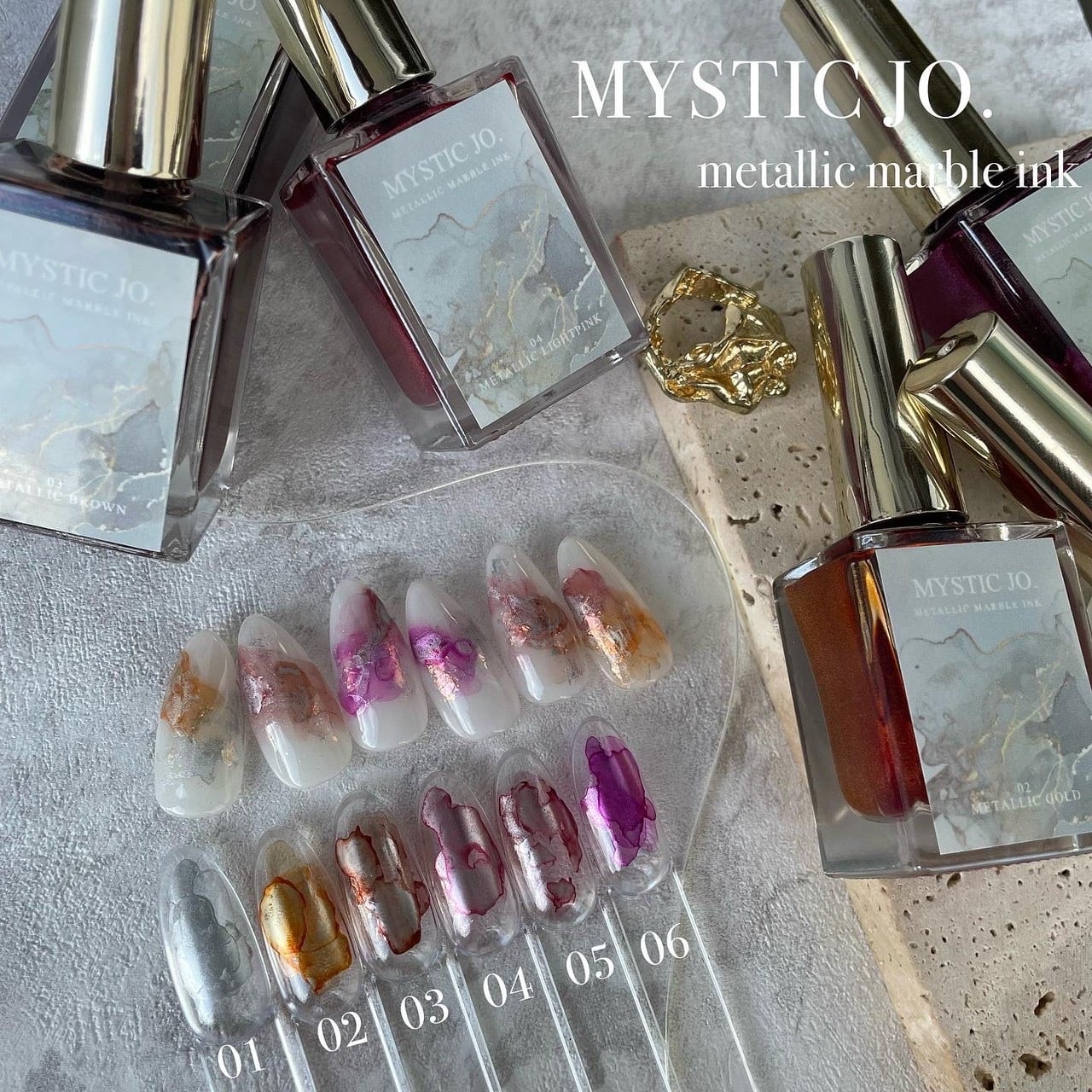 【MYSTIC JO.】METALLIC MARBLE INK