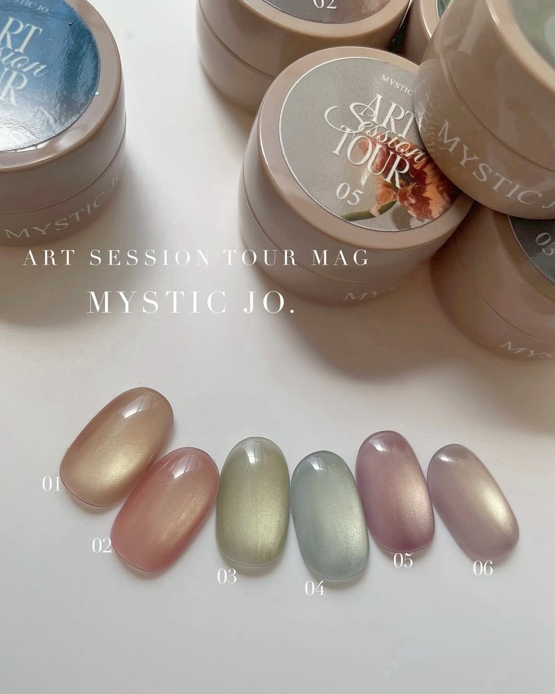 【MYSTIC JO.】ART SESSION TOUR 限定マグネットジェル 全6色セット