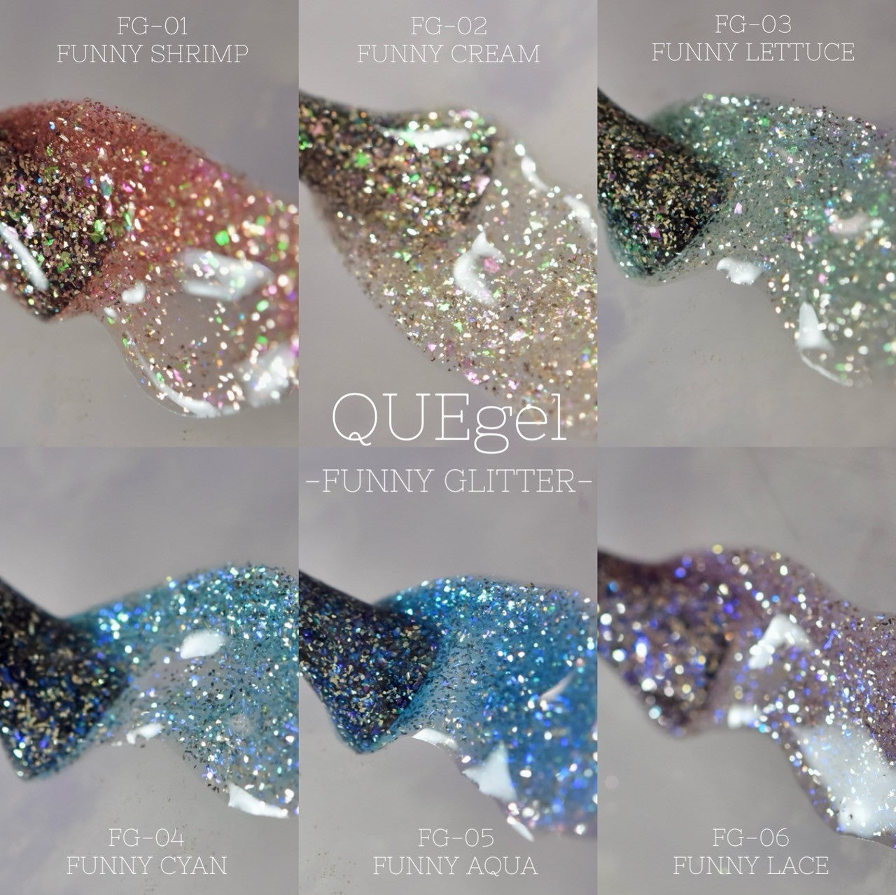 【QUE】FUNNY GLITTER(FG series)全6色