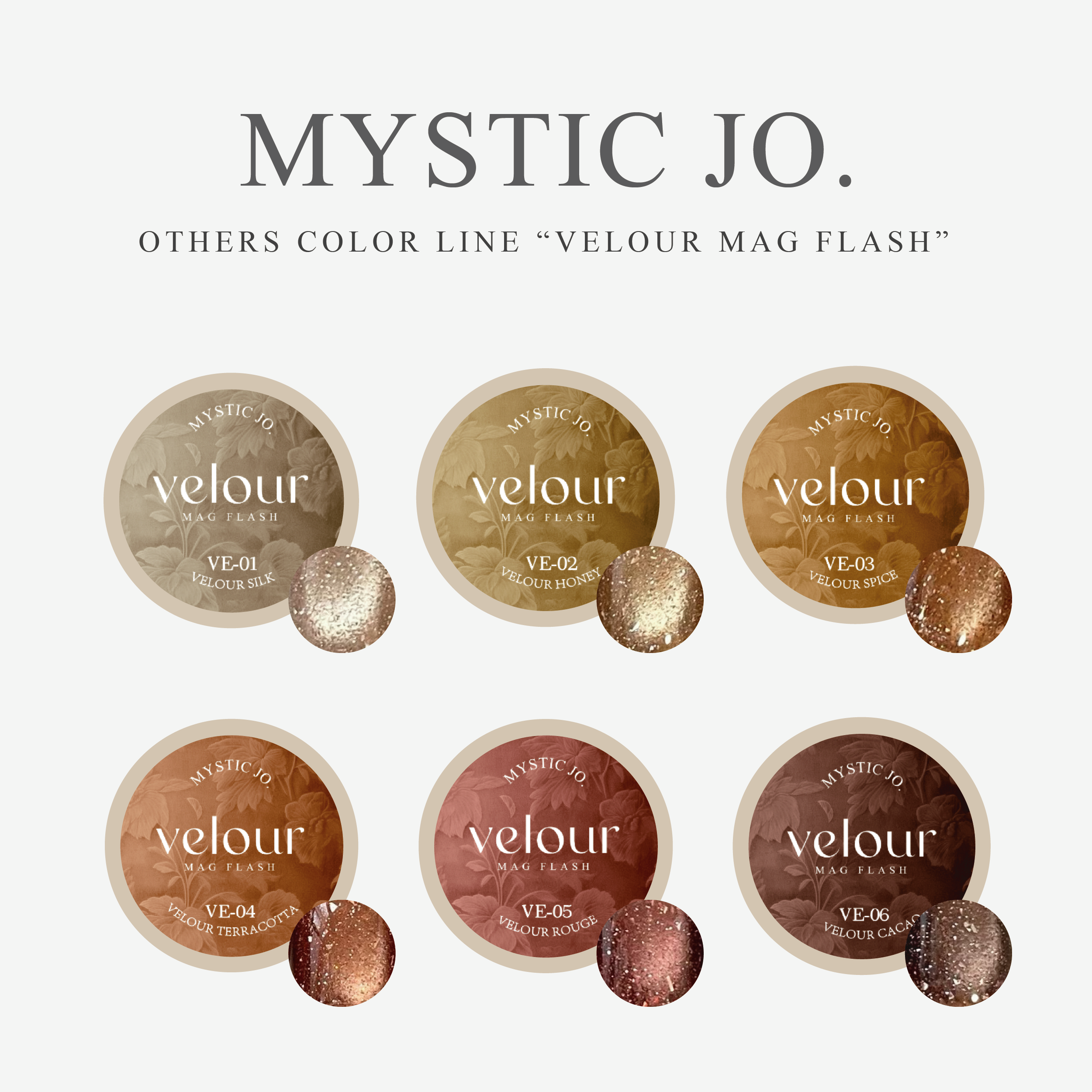 【MYSTIC JO.】VELOUR MAG FLASH(6color)